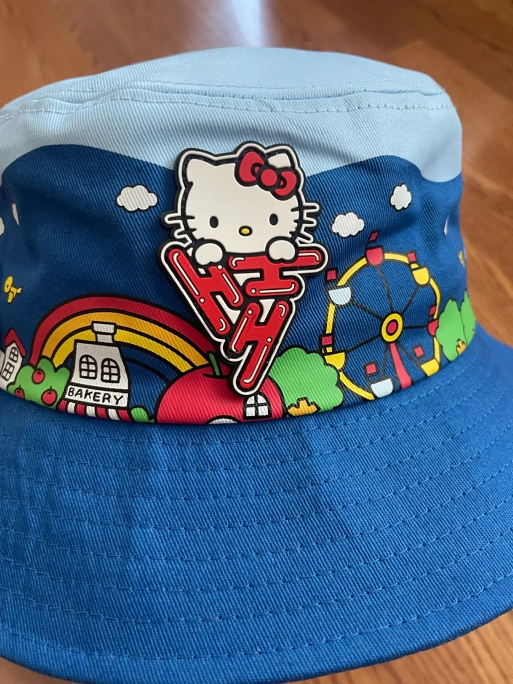Hypland x Hello Kitty Bucket Hat Carnival Blue NWT Sanrio Collab